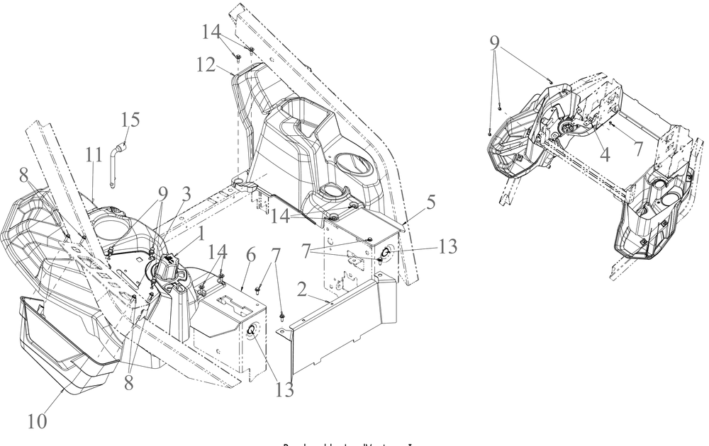Platform Diagram and Parts List for ZTXS4-54KH (47RSCAB7A10)(2023) Cub Cadet Lawn Tractor